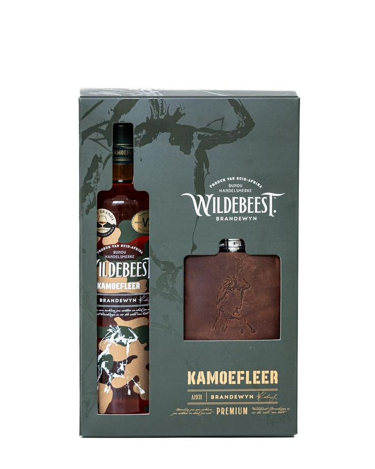 Wildebeest Premium Brandewyn Kamoefleer Gift Set (1 x 750ml)